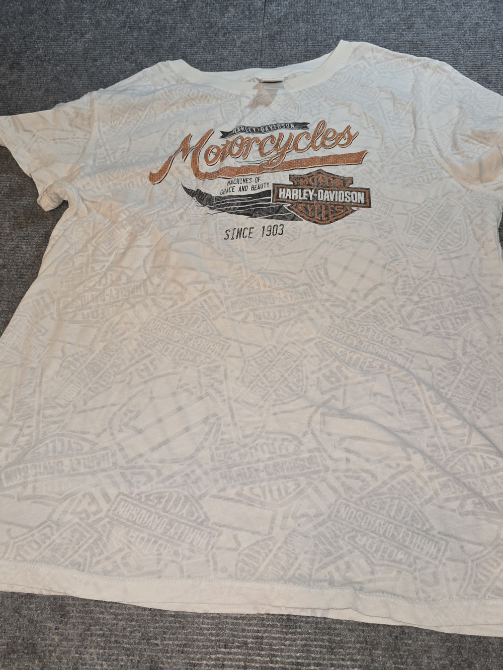 Harley-Davidson Tifton Georgia Women’s White All Over Print Graphic Tee 2013